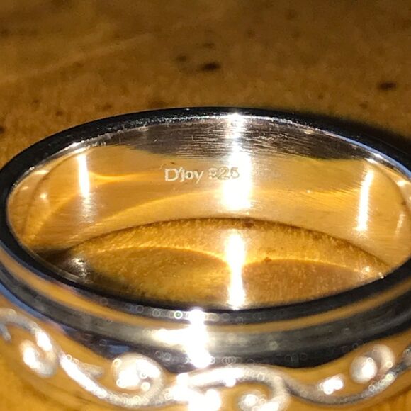 Sterling Silver Filigree Band Ring Size 6 - Picture 6 of 8